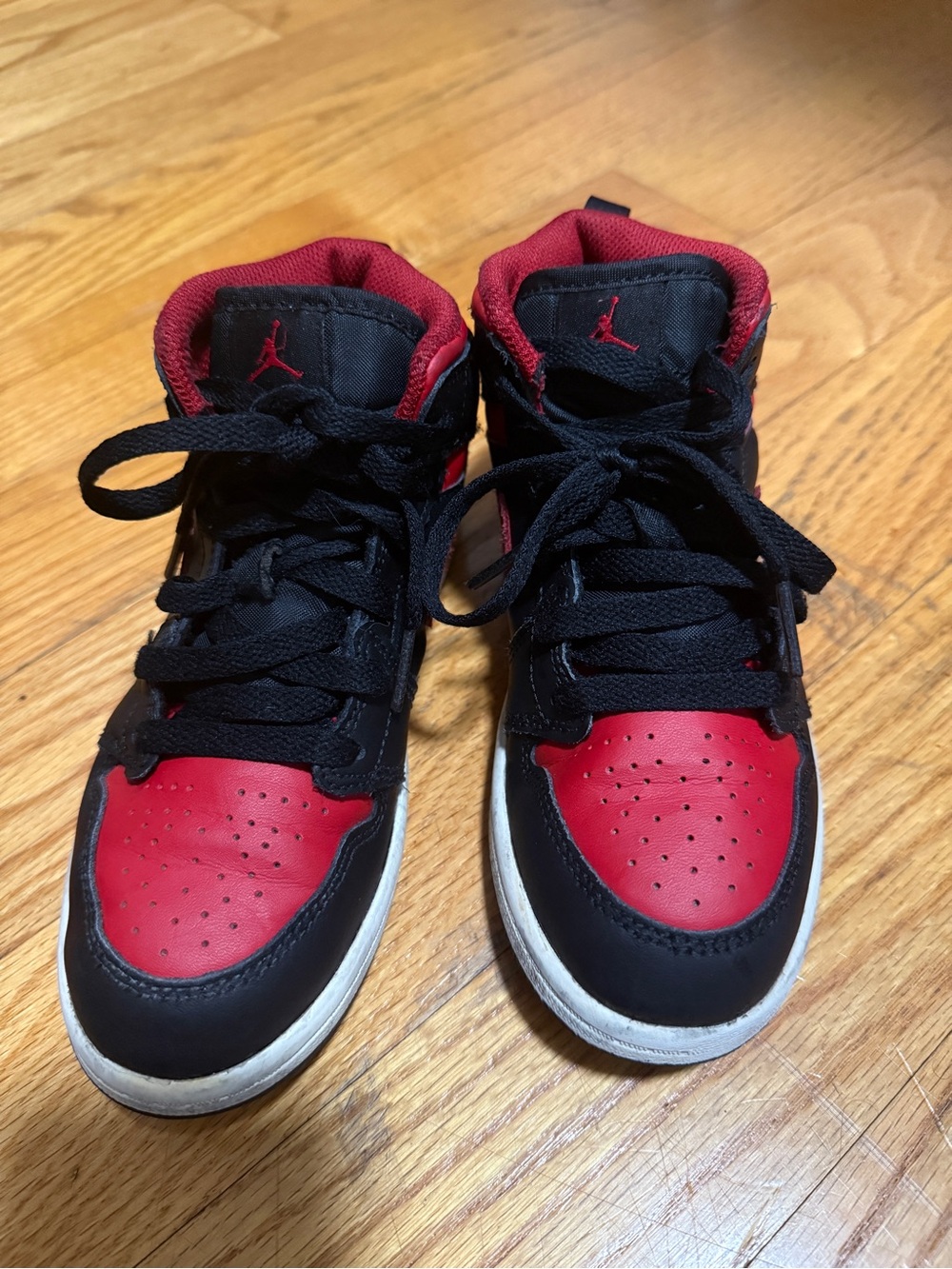 Nike Jordan's for kids Black and Red High-Top Sneakers